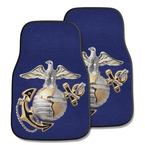 U.S. Marines 2-pc Carpet Car Mat Set