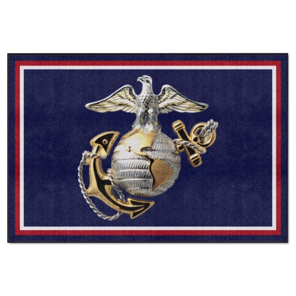 U.S. Marines 5' X 8' Plush Rug