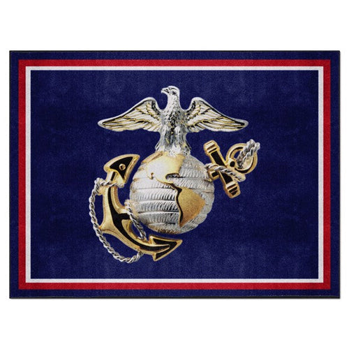 U.S. Marines 8' X 10' Plush Rug (EGA)