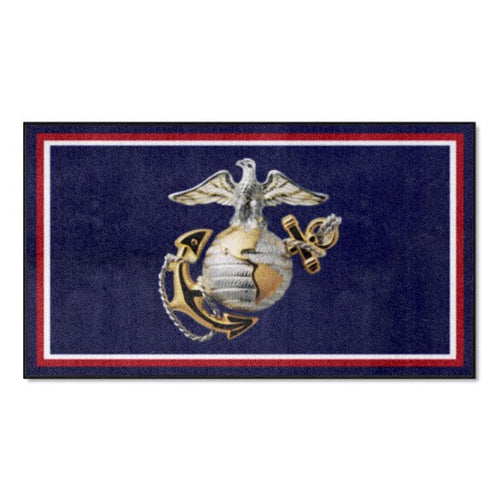 U.S. Marines 3' X 5' Plush Rug (Navy)