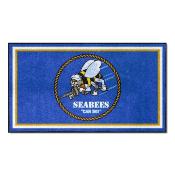 U.S. Navy - SEABEES 3X5 Plush Rug