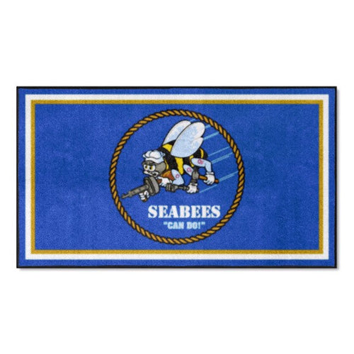 U.S. Navy - SEABEES 3X5 Plush Rug