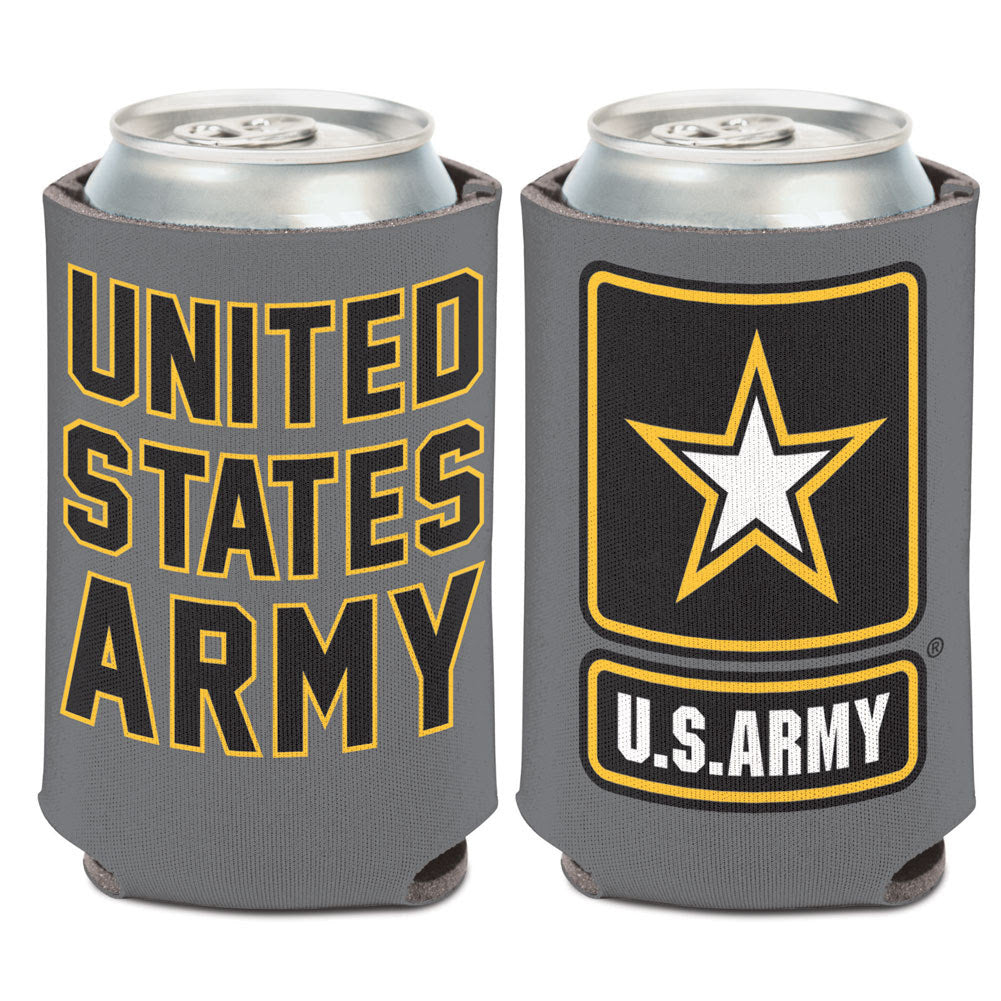 United States Army Star 12oz Can Cooler (Grey)