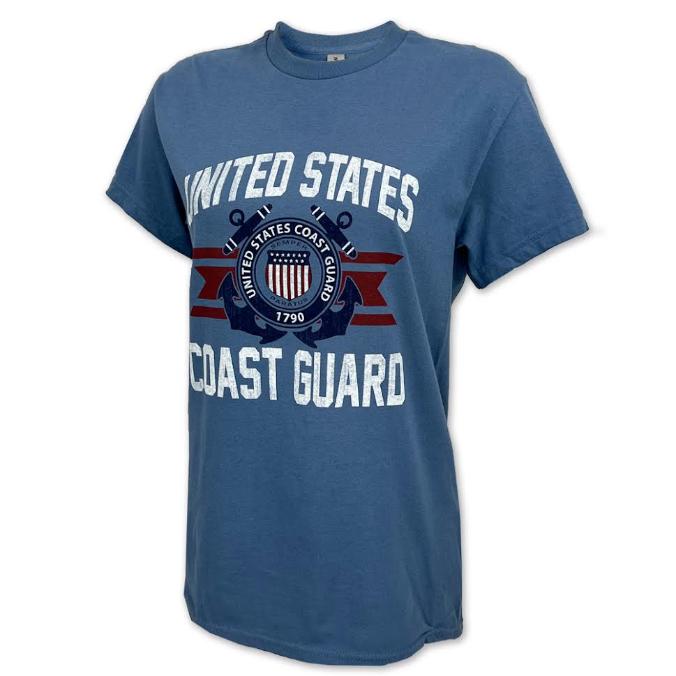 Coast Guard Vintage Basic T-Shirt (Indigo)