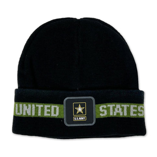 Army Jacquard Stripe Beanie