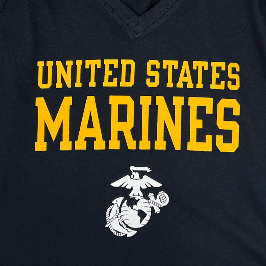 United States Marines Ladies Under Armour Performance Cotton T-Shirt (Black)