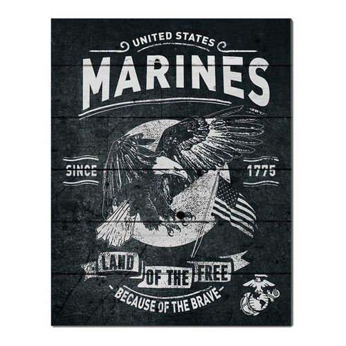 Pallet Pride - Flag With Eagle Marines (16x20)