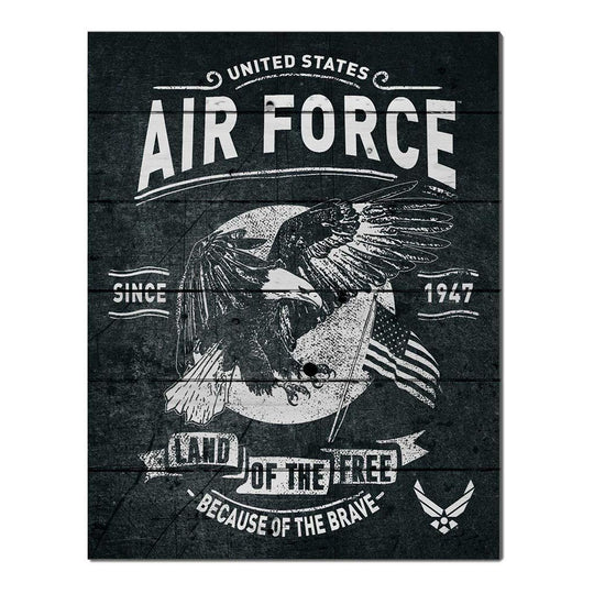 Pallet Pride - Flag With Eagle Air Force (16x20)