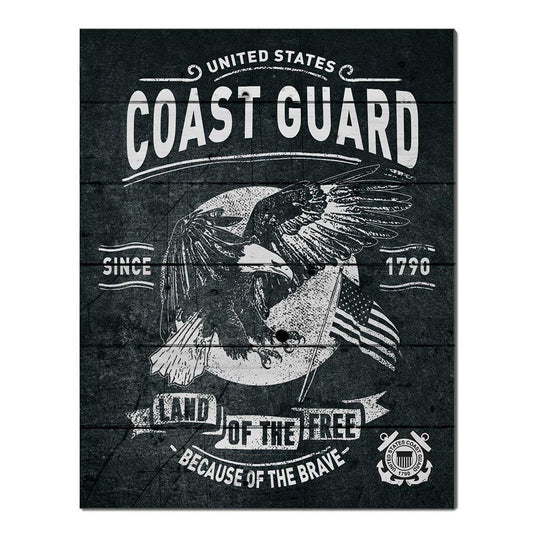 Pallet Pride - Flag With Eagle Coast Guard (16x20)