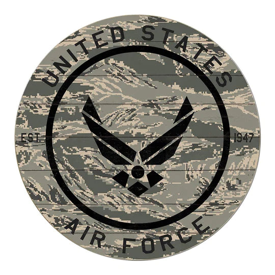 Air Force Camo Circle Sign (20x20)