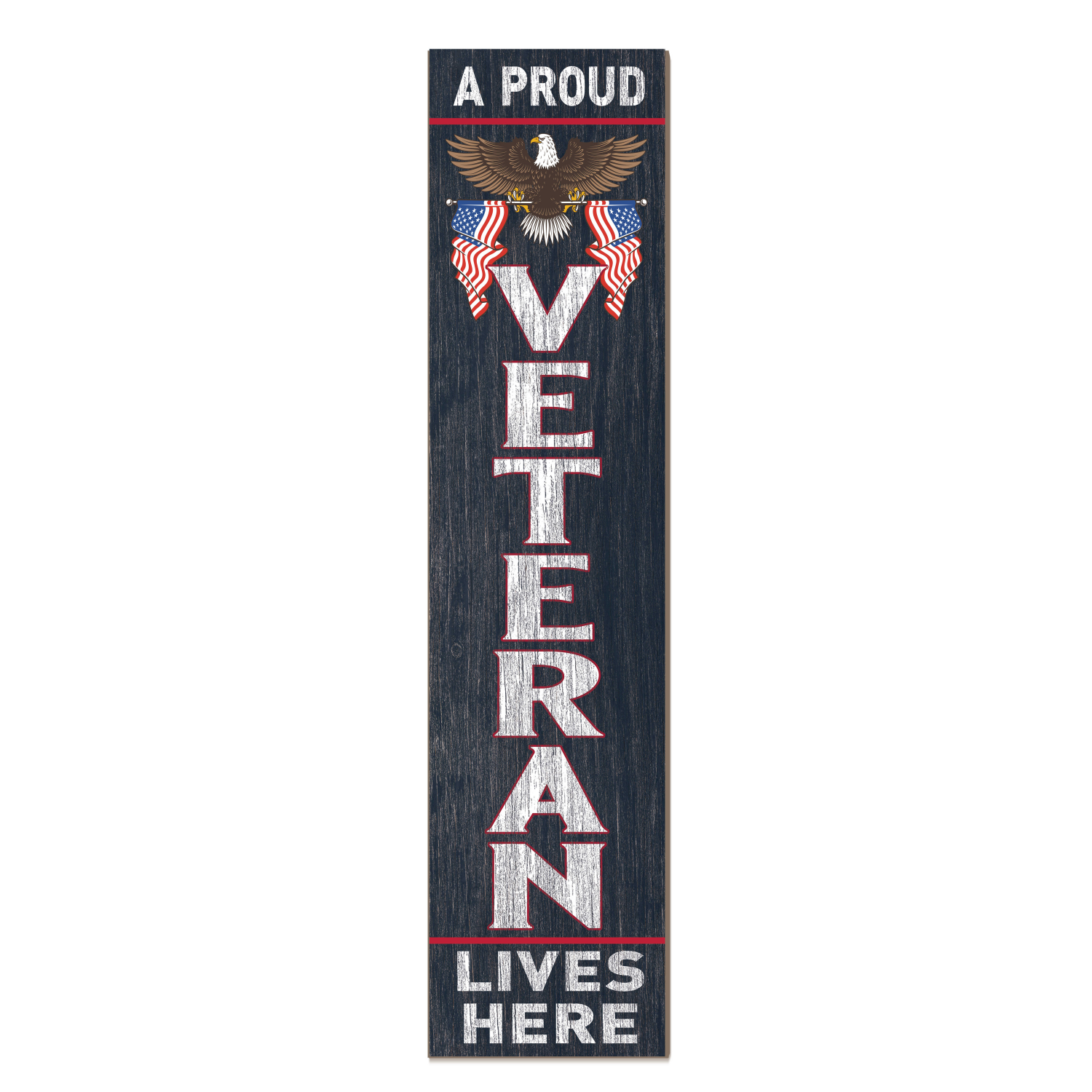 Veterans Leaning Sign Welcome (11x46)