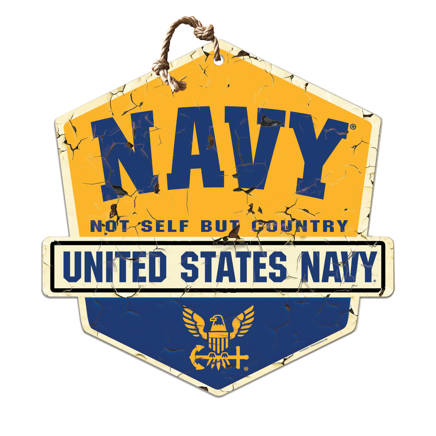 United States Navy Not Self But Country Badge