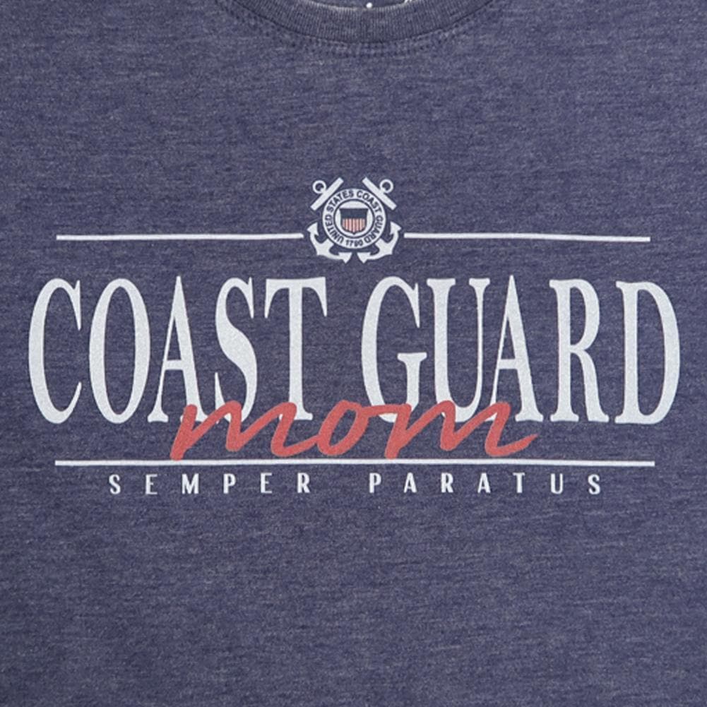 Coast Guard Mom Ladies 3/4 Sleeve T-Shirt (Navy)