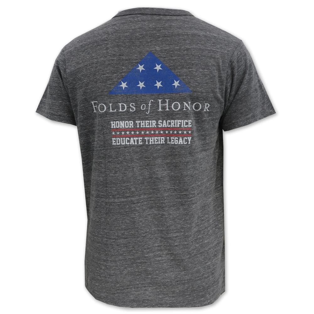 Folds Of Honor Flag Tri-Blend T-Shirt (Heather Grey)