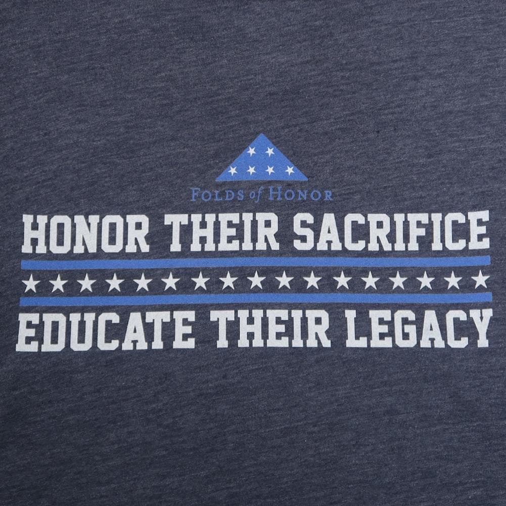 Honor Their Sacrifice Educate Their Legacy Tri-Blend T-Shirt (Navy)