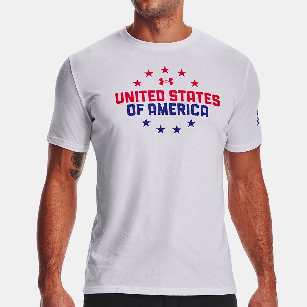 Under Armour Freedom USA Chest T-Shirt (White)