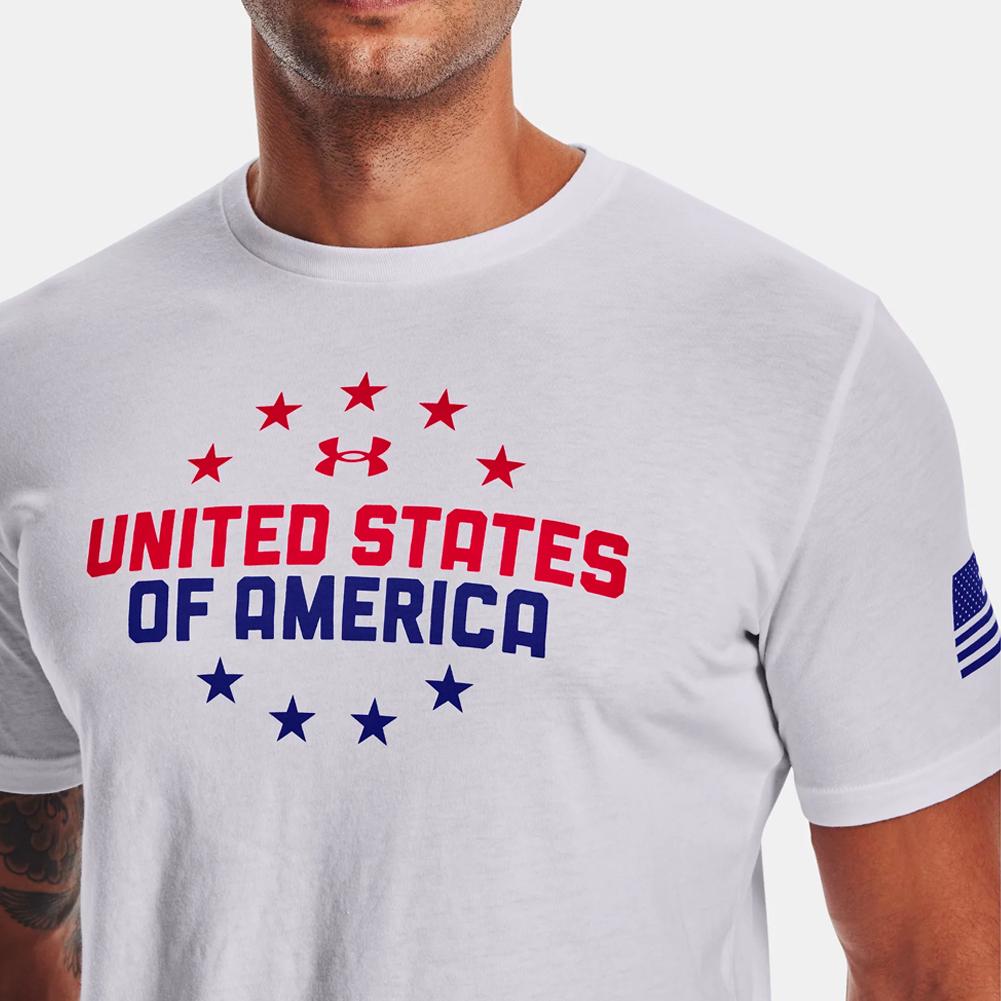 Under Armour Freedom USA Chest T-Shirt (White)