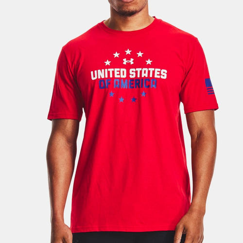 Under Armour Freedom USA Chest T-Shirt (Red)