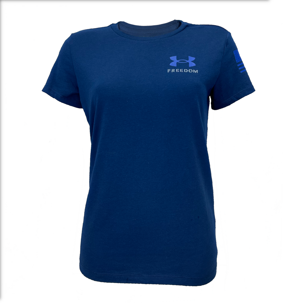 Under Armour Ladies New Freedom Flag T-Shirt (Navy)