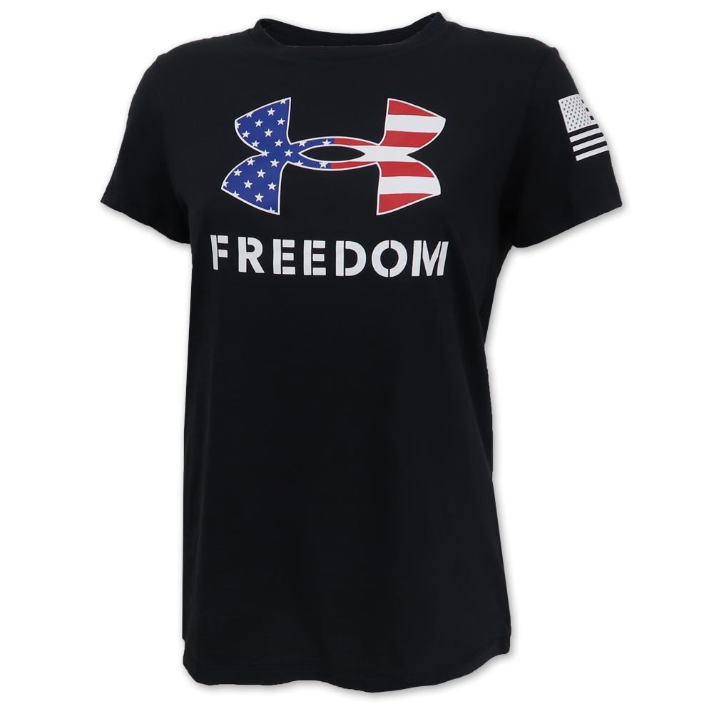 Under Armour Ladies Freedom Logo T-Shirt (black)