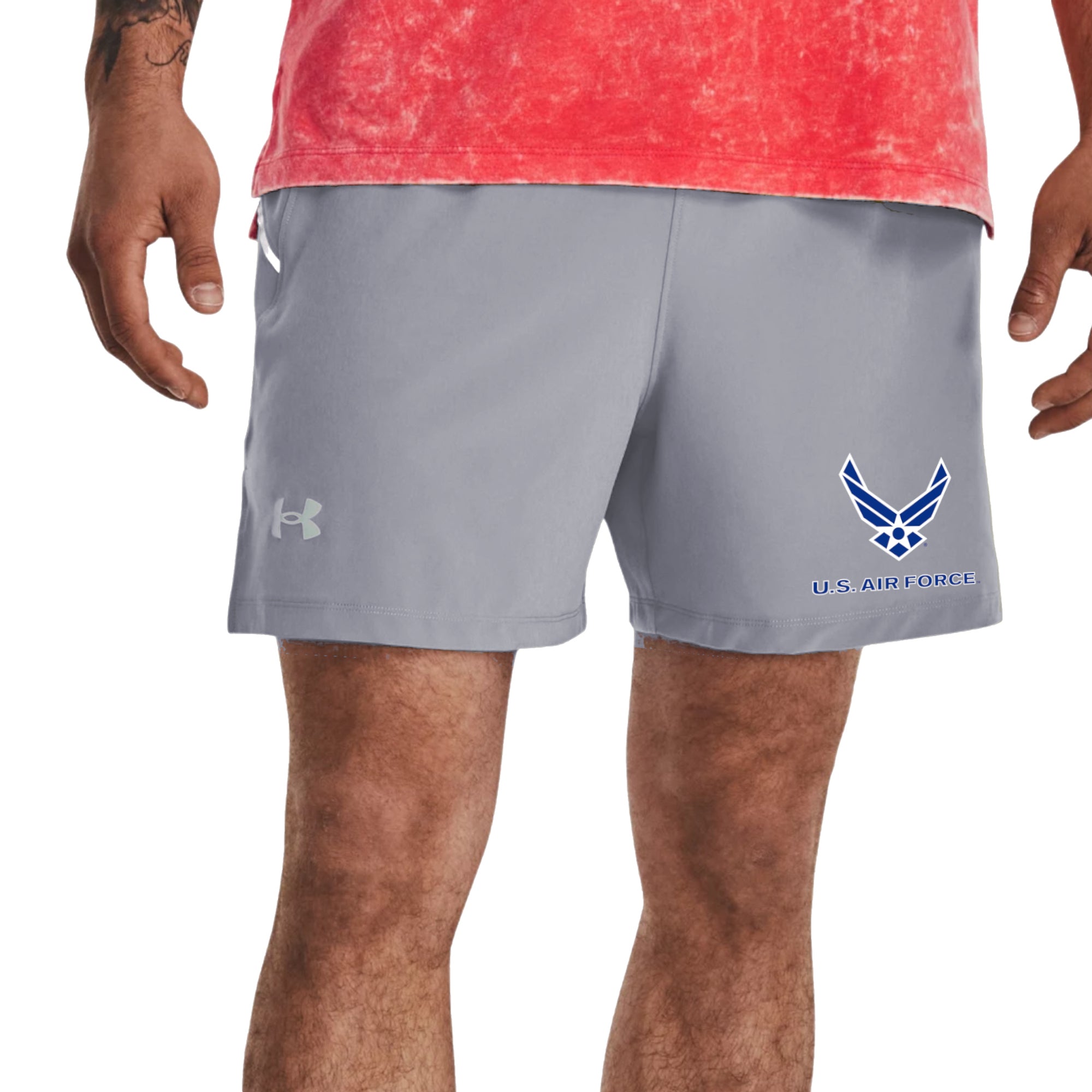 Air Force Wings Under Armour Launch Elite 5" Short (Steel)