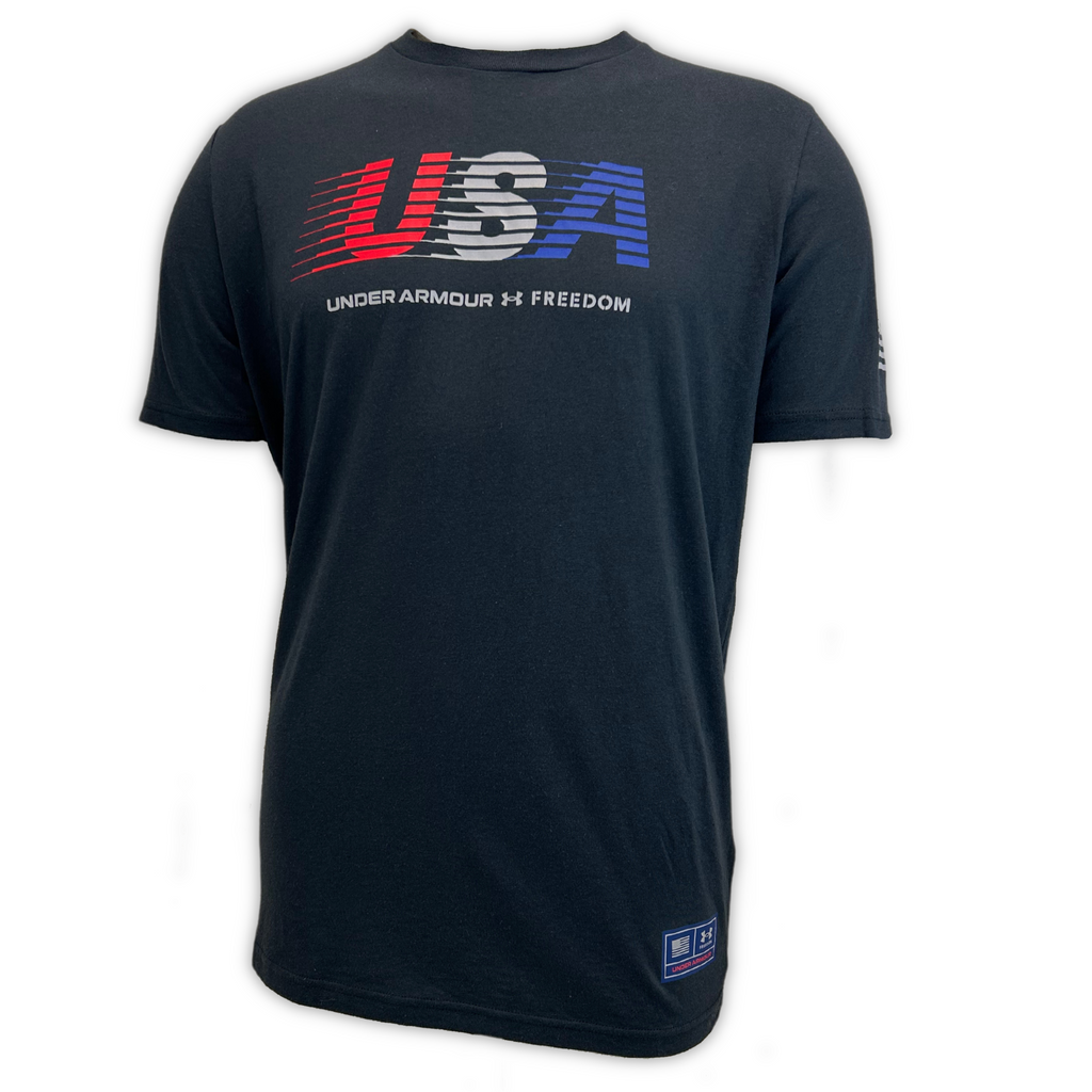 Under Armour Freedom USA Chest T-Shirt (Black)