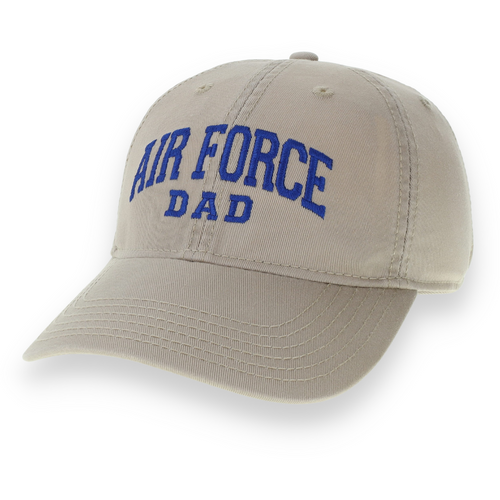 Air Force Dad Relaxed Twill Hat (Khaki/Royal)