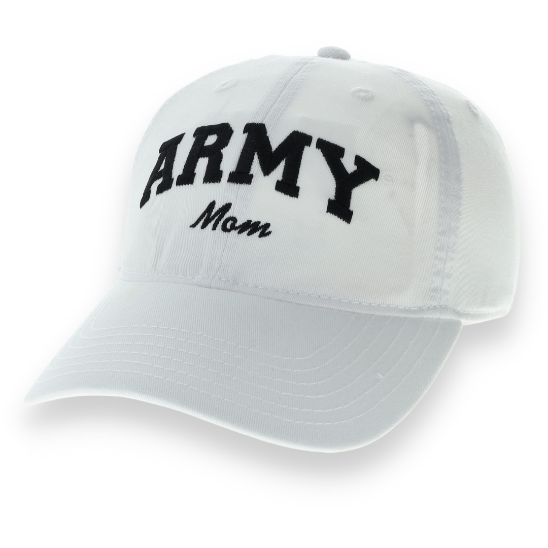 Army Mom Relaxed Twill Hat (White/Black)