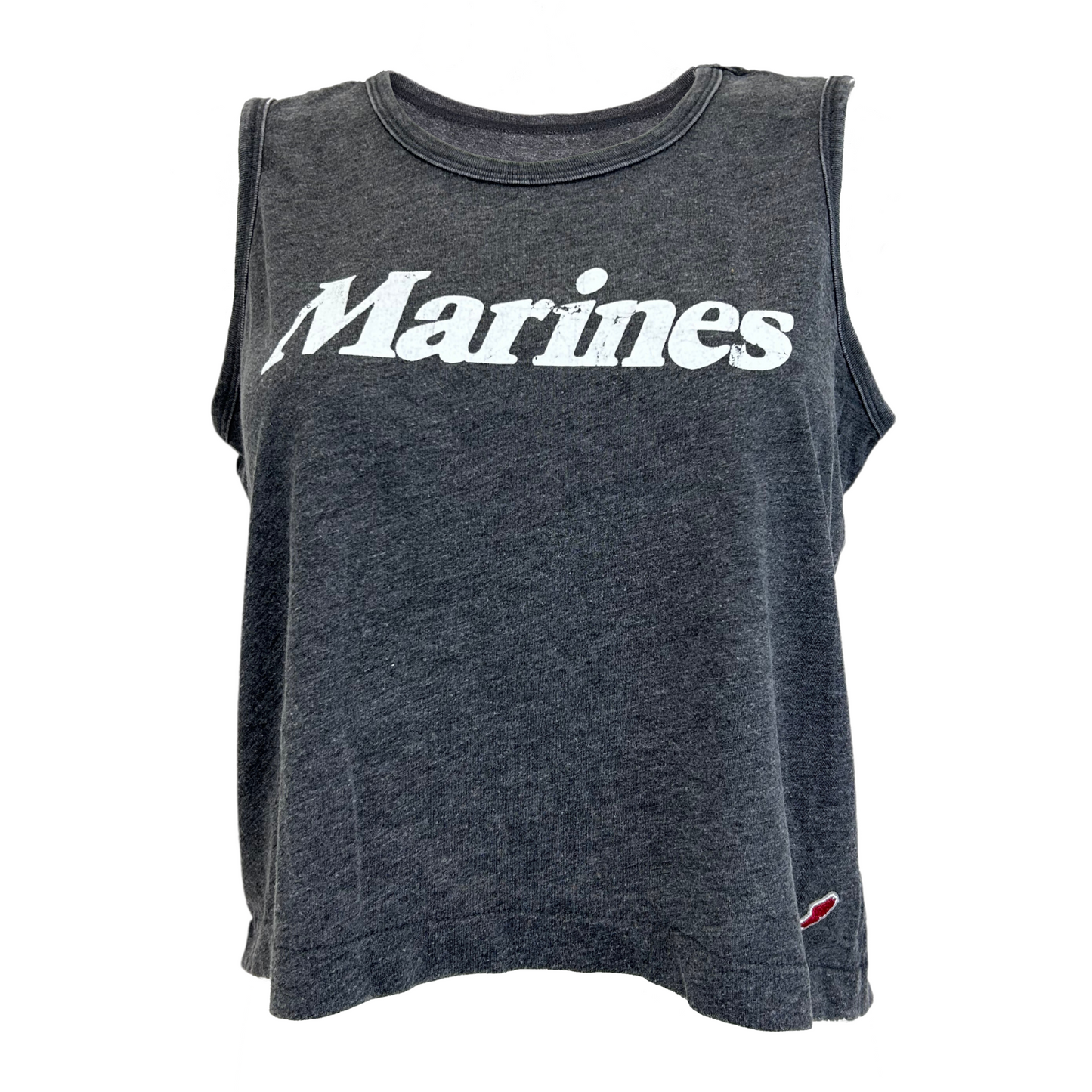 Marines Ladies Burnout Boxy Tank (Heather Black)