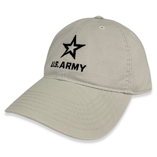 Army Star Stacked Logo Hat (Stone)