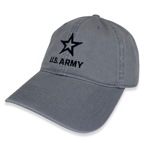 Army Star Stacked Logo Hat (Grey)