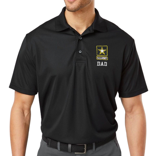 Army Dad Polo (Black)