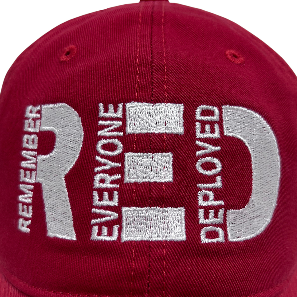 Remember Everyone Deployed Relaxed Twill Hat (Red)