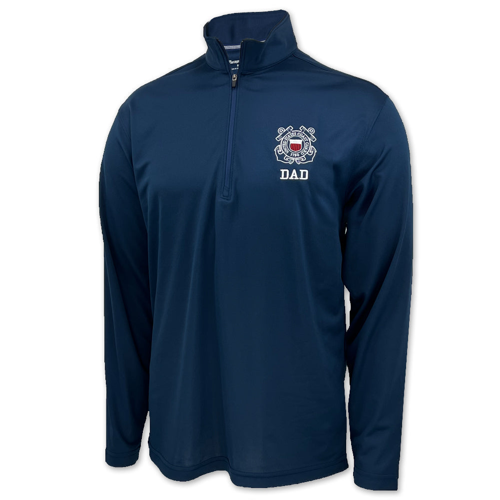 Coast Guard Dad 1/4 Zip (Navy)