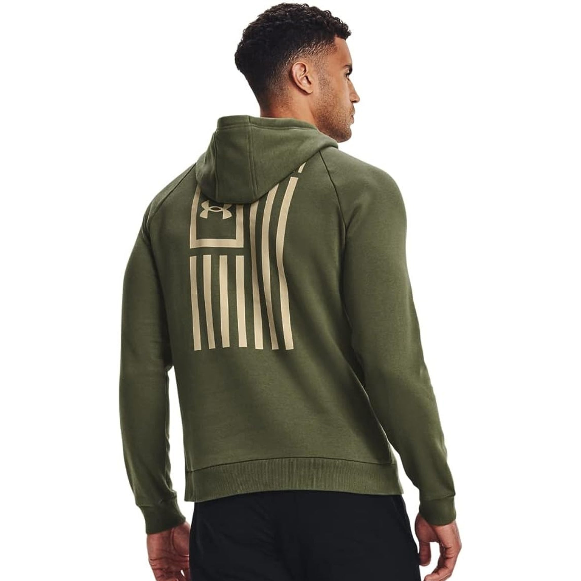 Under Armour Freedom Flag Fleece Hood (OD Green)