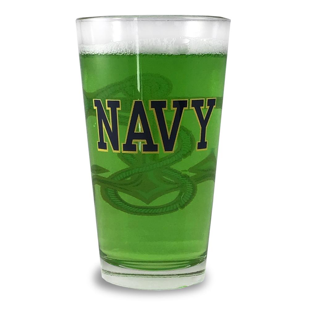 Navy Anchor Pint Glass