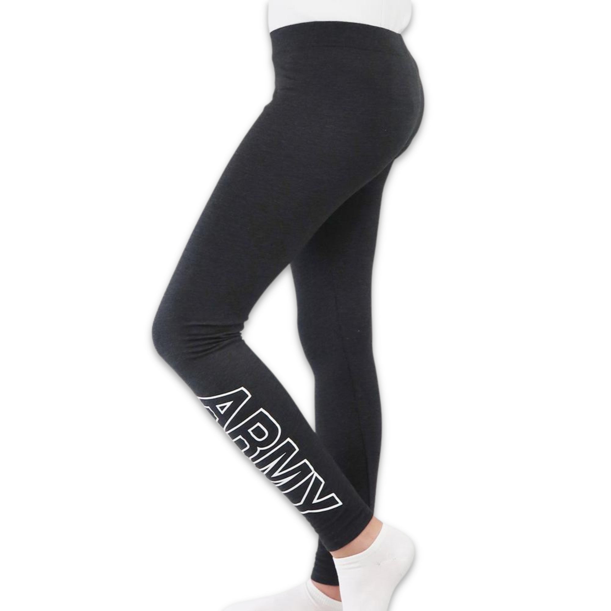 Army Ladies Love 'Em Longer Leggings (Charcoal)