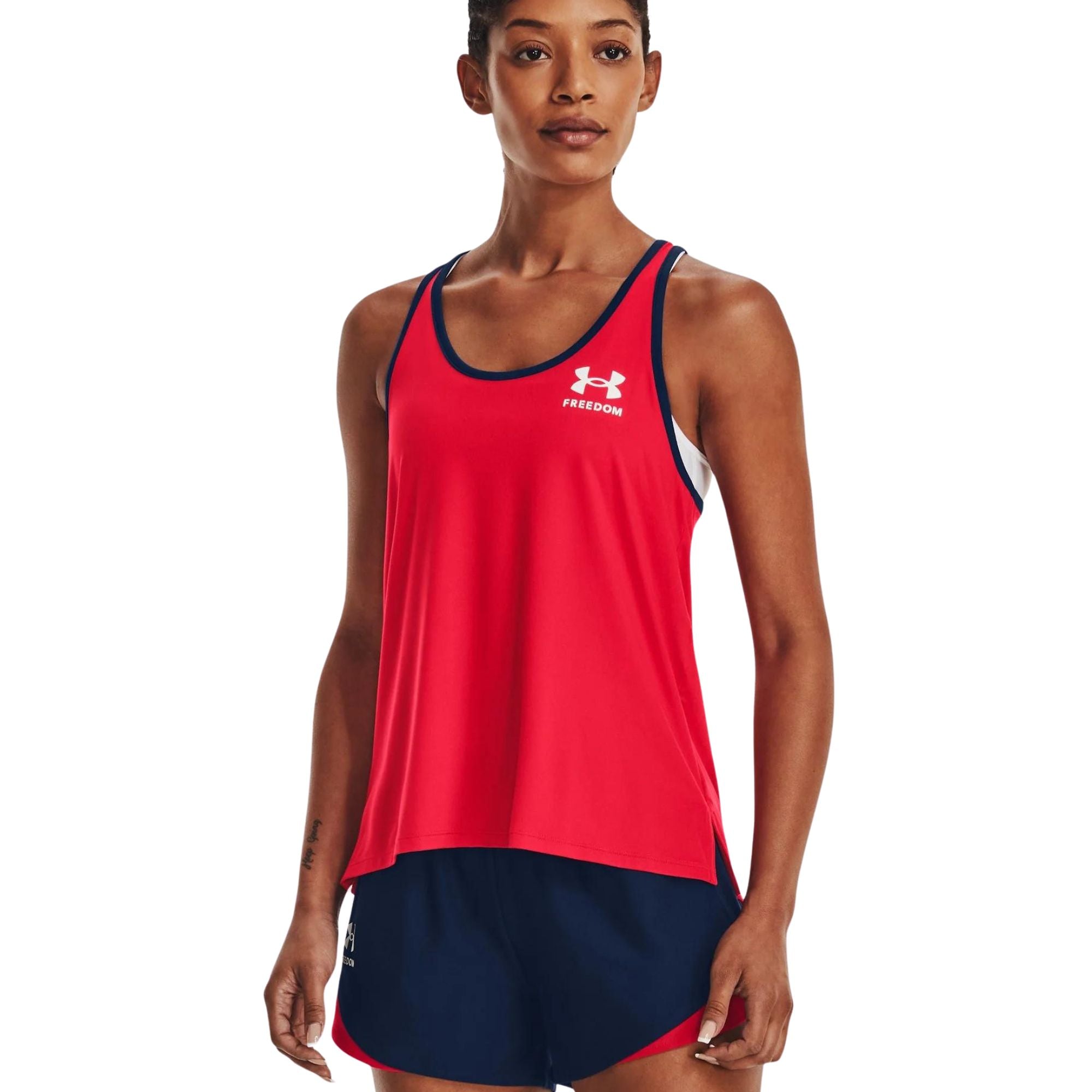 Under Armour Ladies Freedom Knockout Tank (Red)