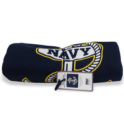 Navy Anchor Proweave Sweatshirt Blanket (Navy)