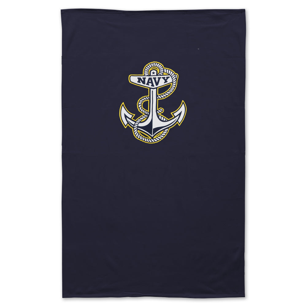 Navy Anchor Proweave Sweatshirt Blanket (Navy)