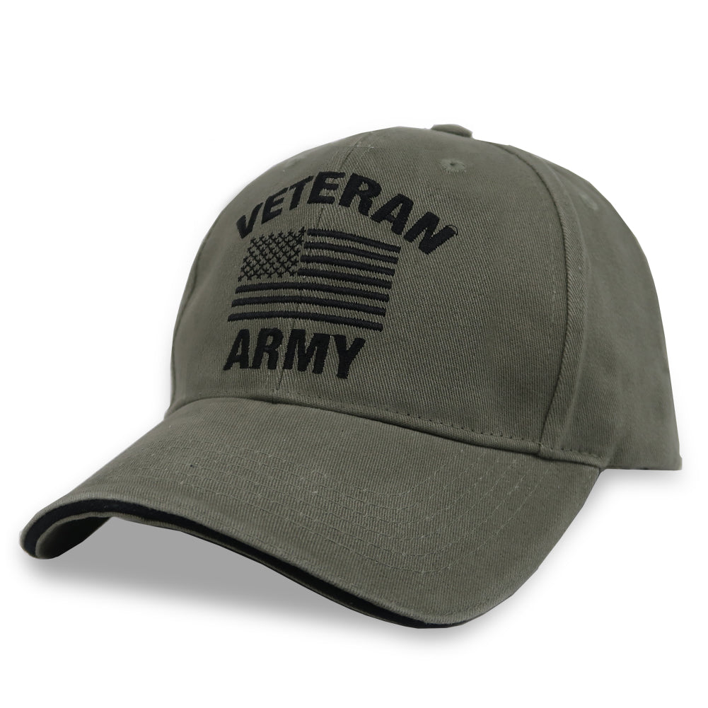 Veteran Army Flag Hat (OD Green)