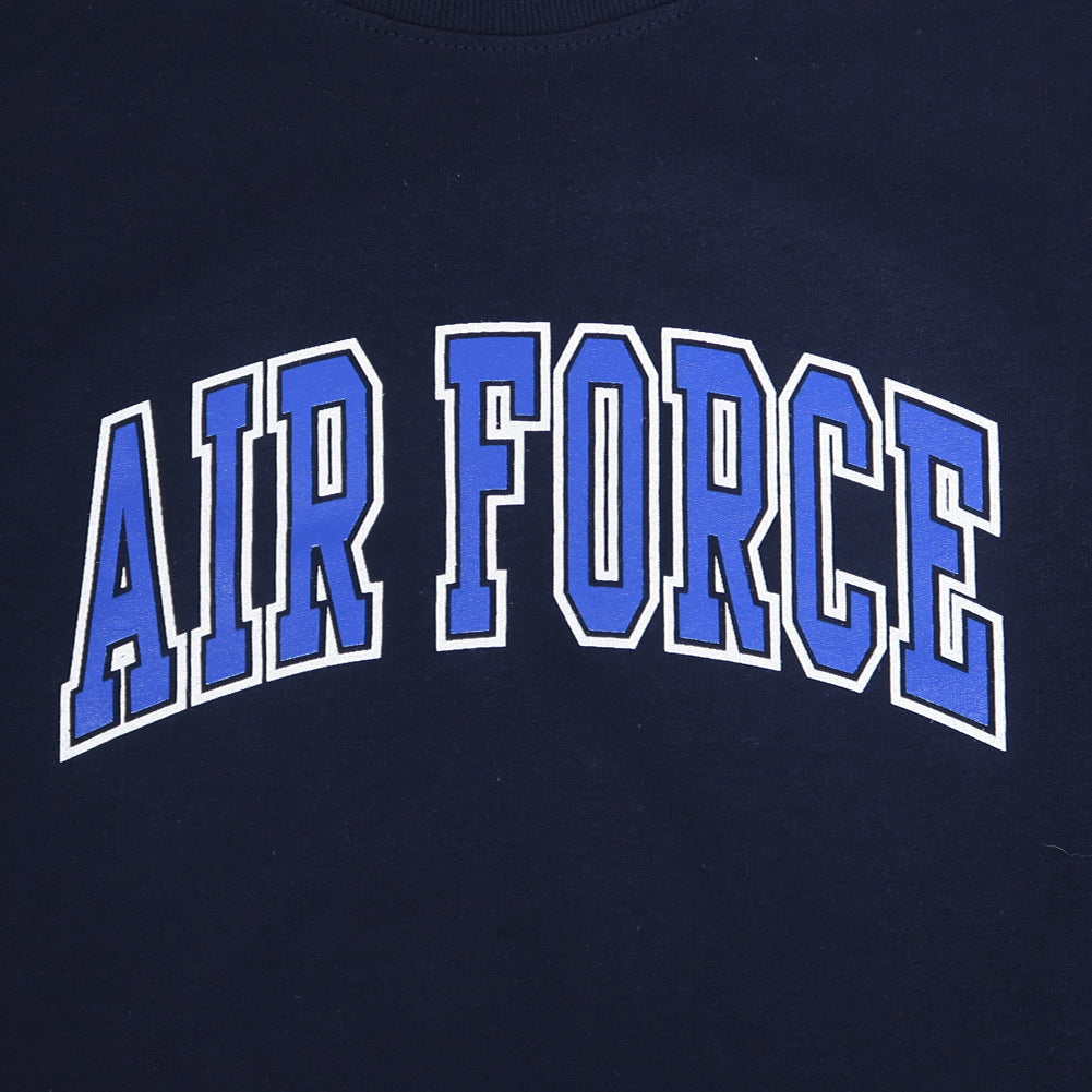 Air Force Ladies Arch Scoop Neck Long Sleeve T-Shirt (Navy)