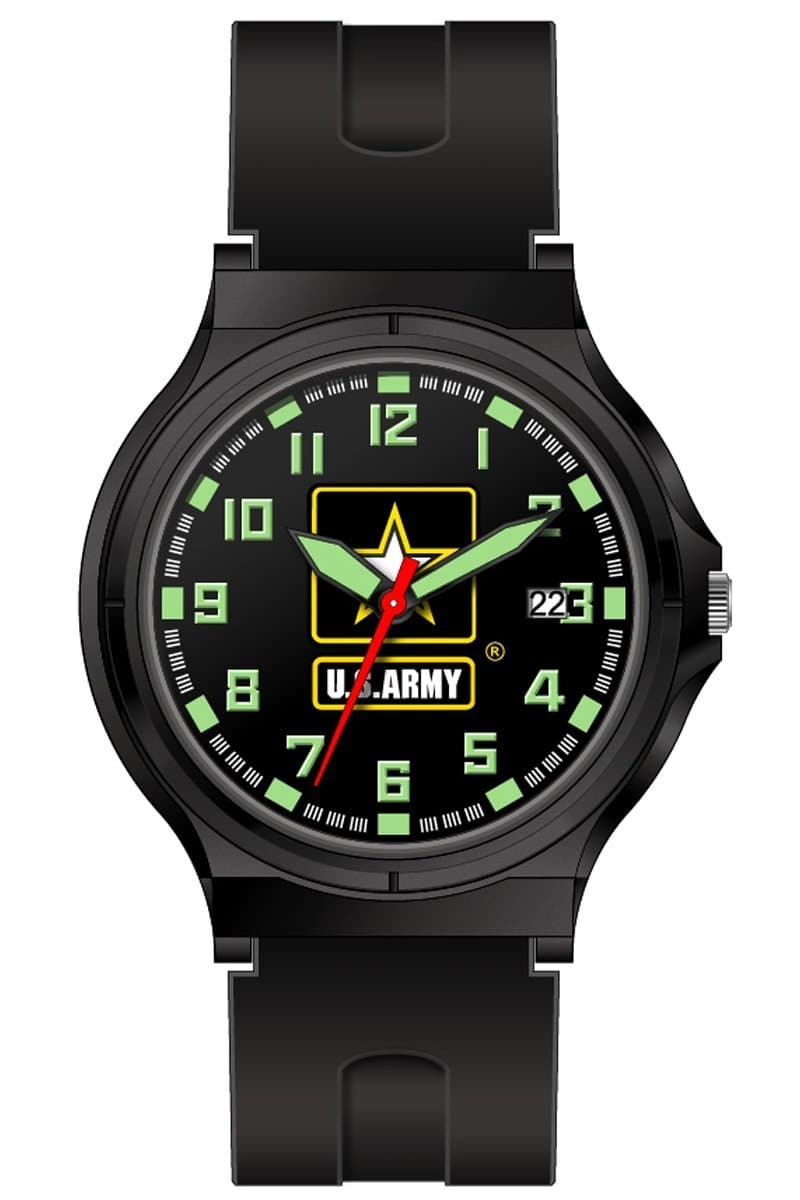 U.S. Army Black Strap Field Watch (Black)