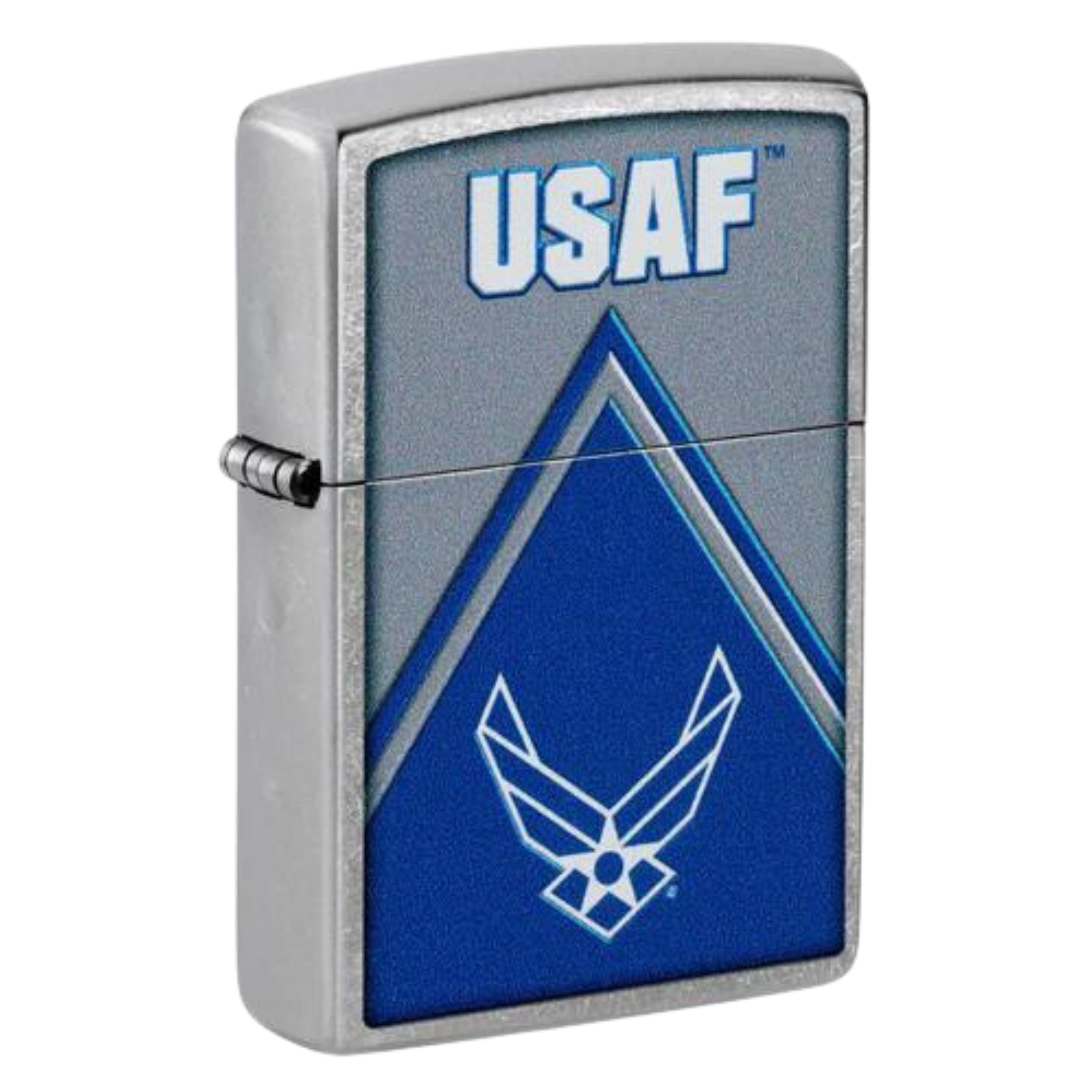 Air Force Wings Street Chrome Color Logo Zippo