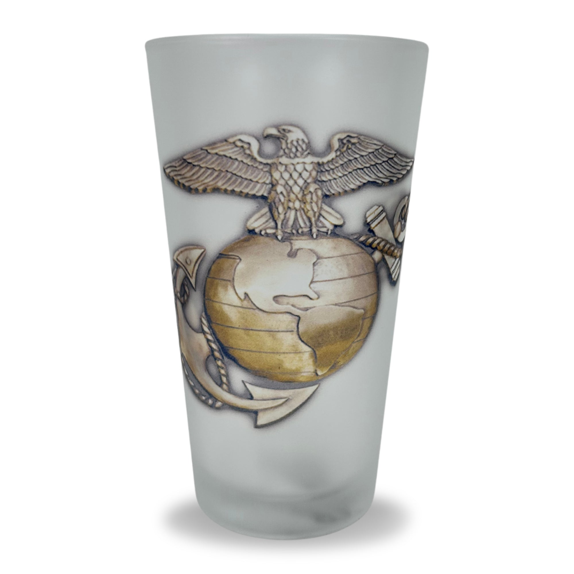 Marines EGA Logo Frosted Mixing Glass Tumbler