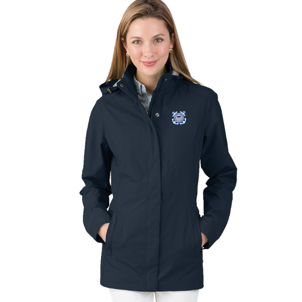 Coast Guard Seal Ladies Logan Jacket (Navy)