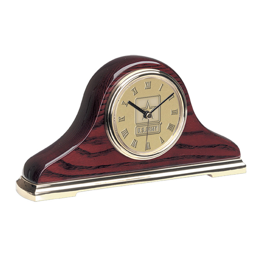 Army Star Napoleon II Mantle Clock (Gold)