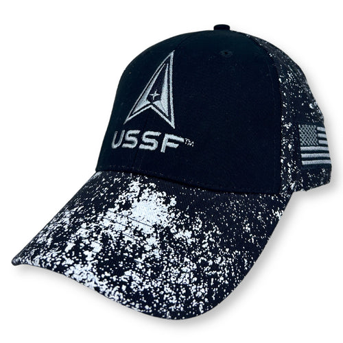 Space Force Logo Two Tone Flag Hat (Black/Star)