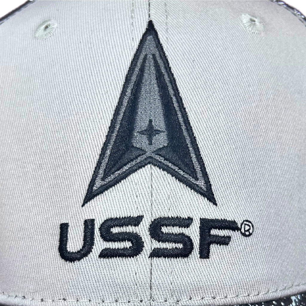 Space Force Logo Two Tone Flag Hat (Grey/Star)