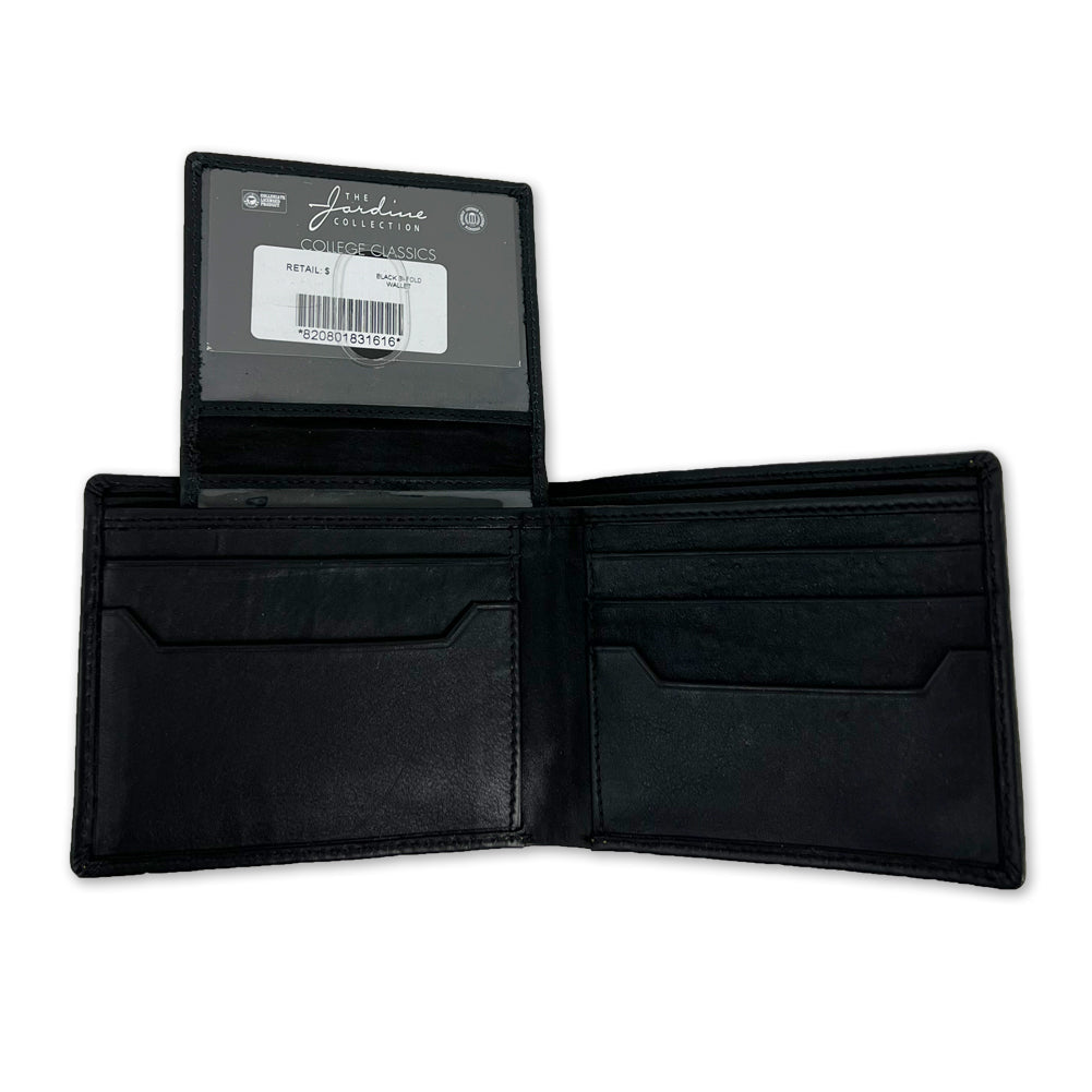 Army Star Contrast Stitch Billfold Wallet (Black)